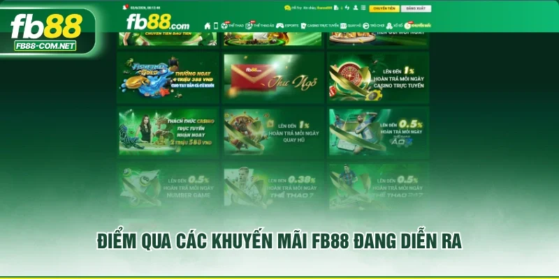 Điểm qua các khuyến mãi FB88 đang diễn ra